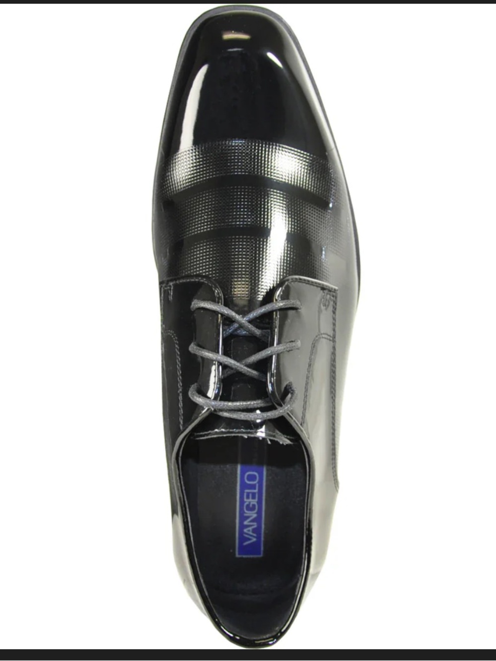 Angel Black Patent Lace-Up Dress Oxfords